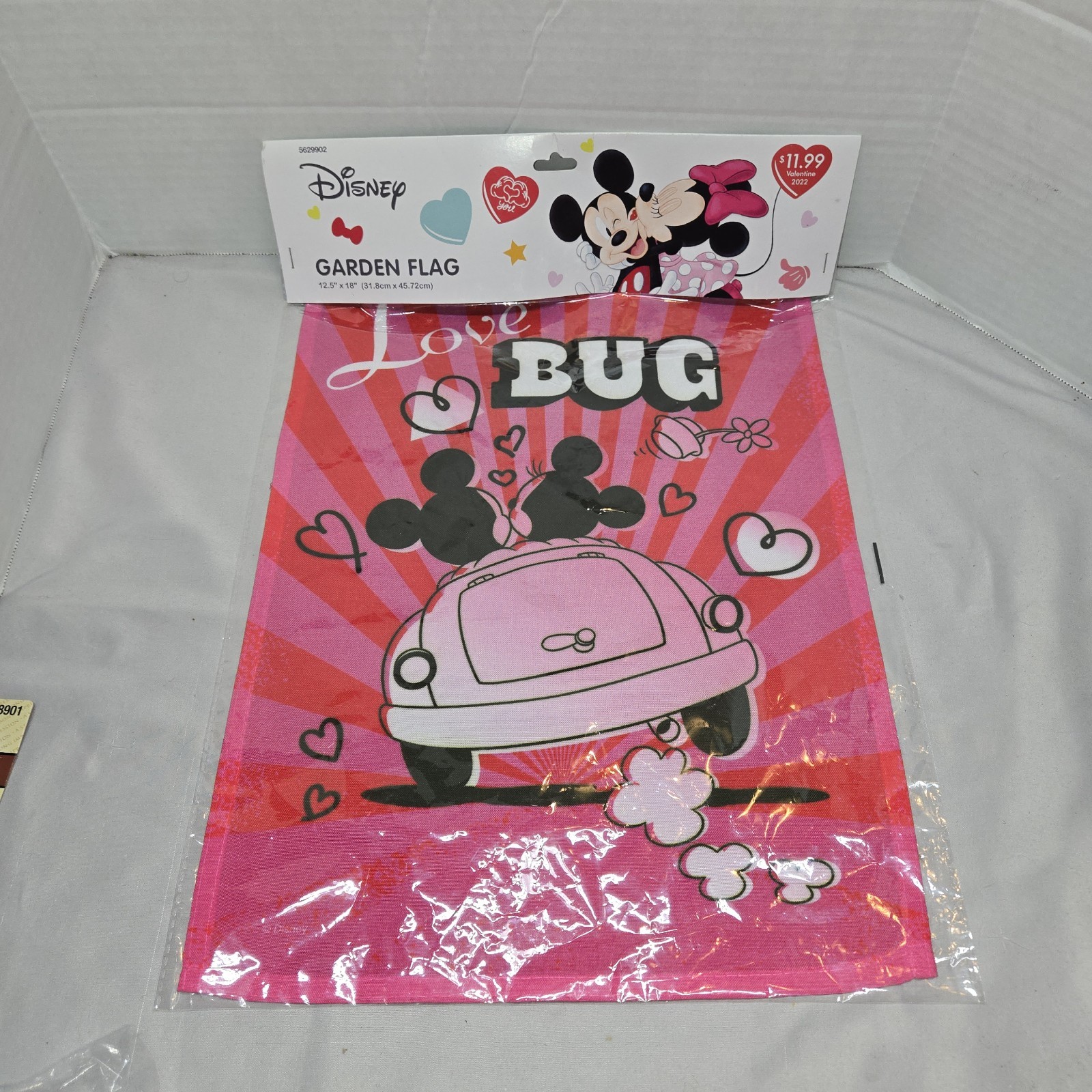 DISNEY VALENTINE'S DAY GARDEN FLAG 12.5