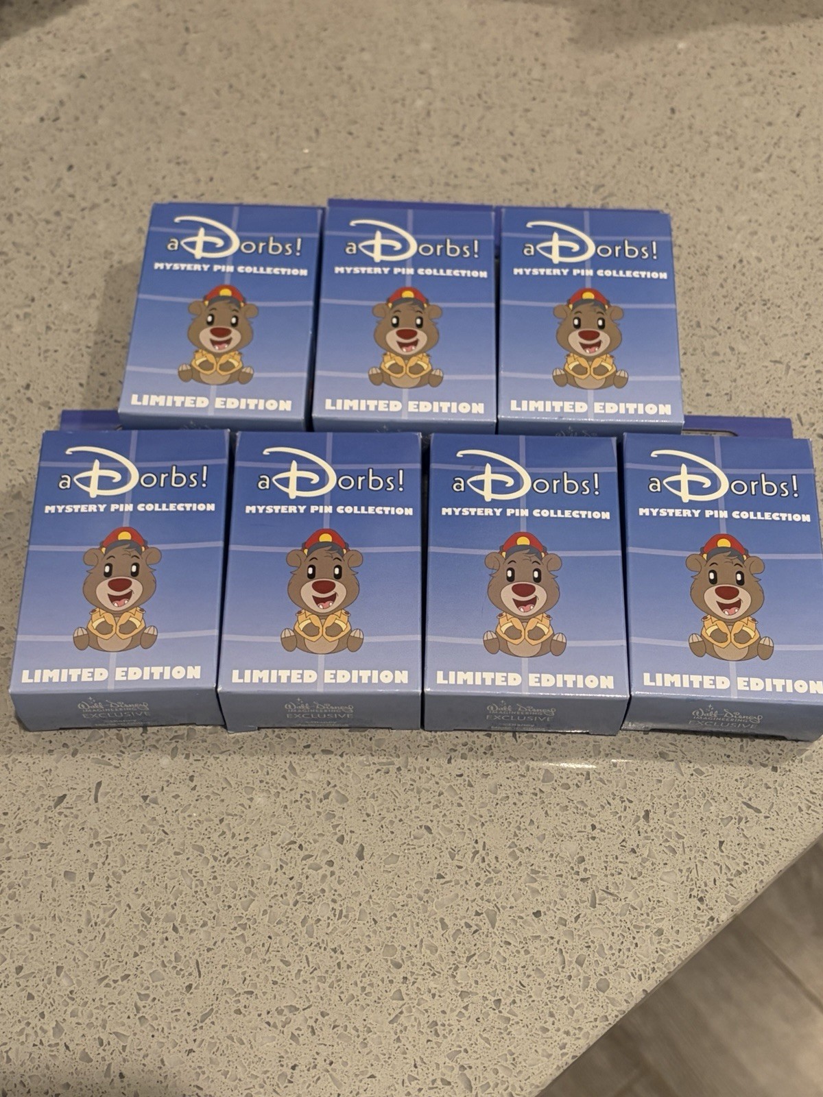 Disney MOG WDI TaleSpin Mystery aDorbs Set Of 7 Sealed Boxes