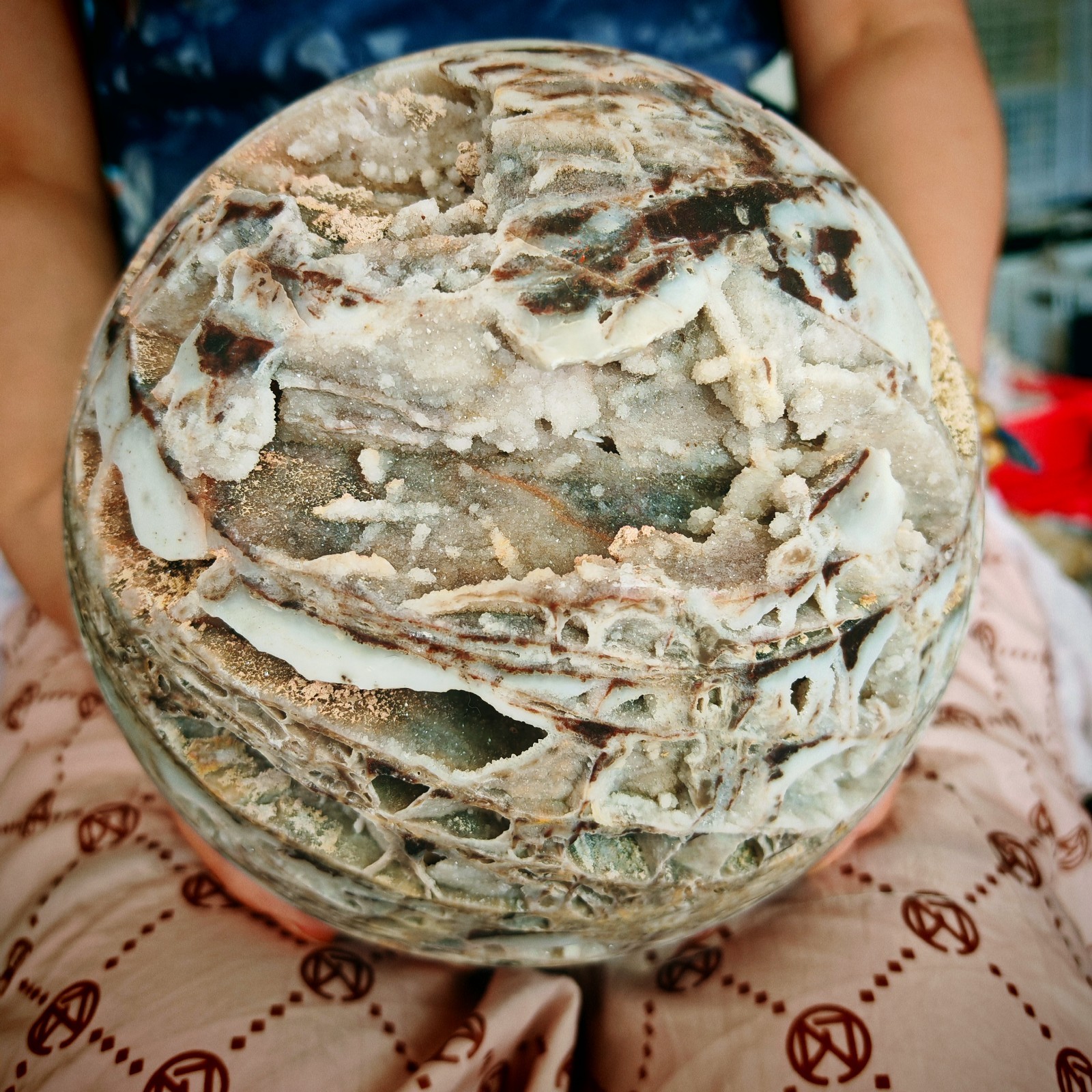 12.21LB  Natural sphalerite stone Sphere crystal specimens Healing