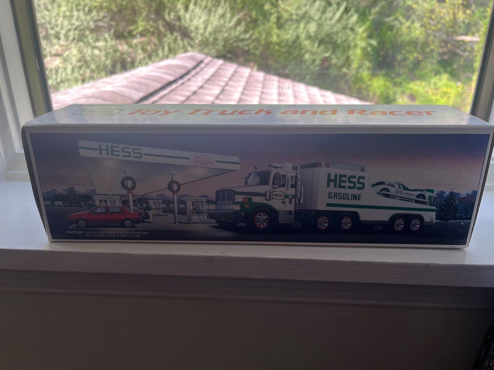1988 Hess Toy Truck and Racer in original Packaging and Box