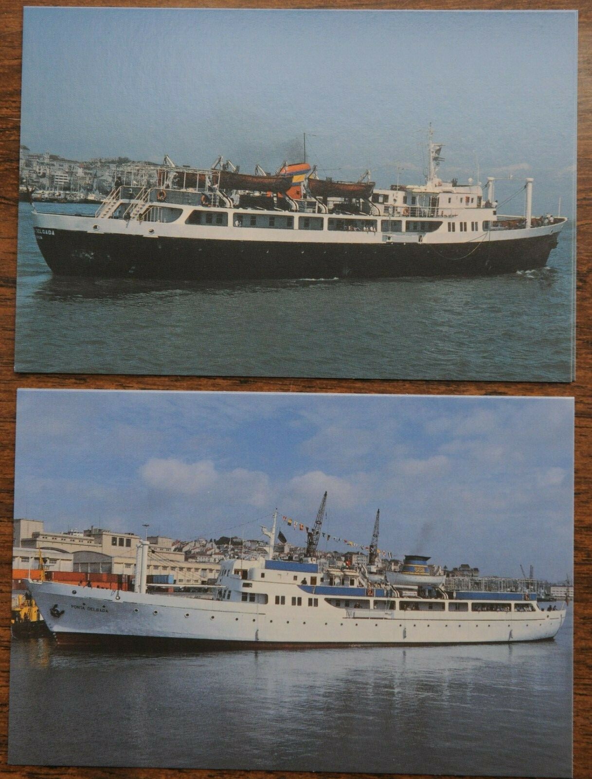 Portuguese passenger ship PONTA DELGADA (1961-2001) set of 2 postcards