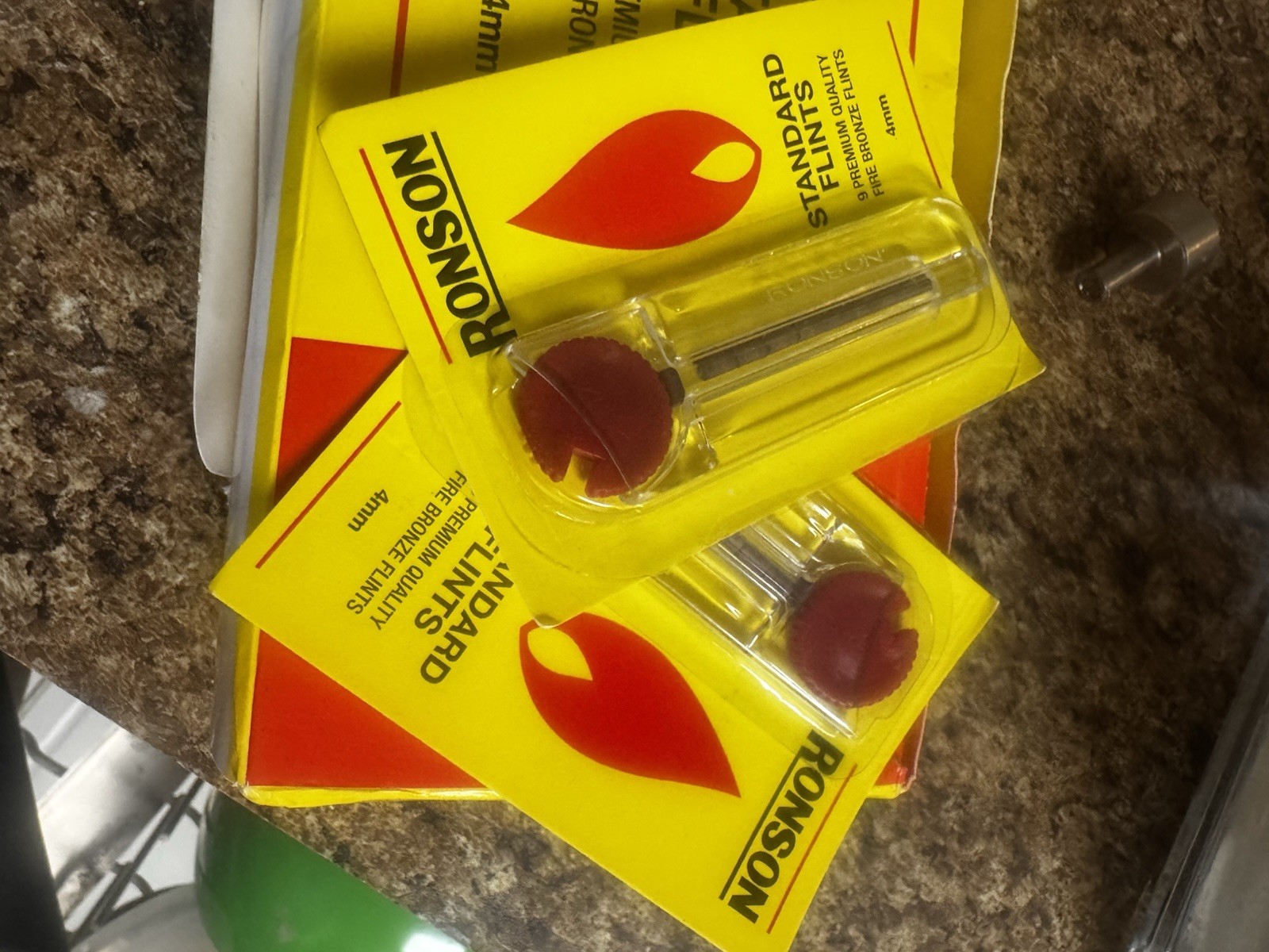Ronson Firebronze LIghter Flints. Dispenser with 9. Not Just for Vintage Zippo's