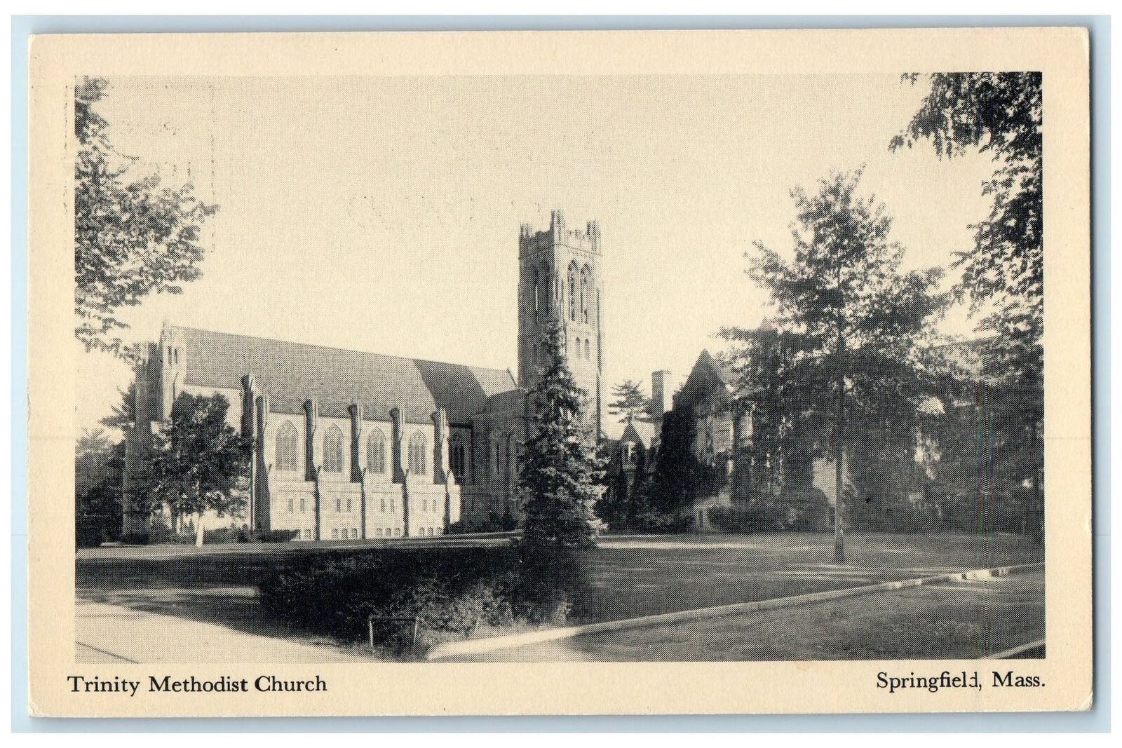 c1905's Trinity Methodist Church Exterior Springfield Massachusetts MA Postcard
