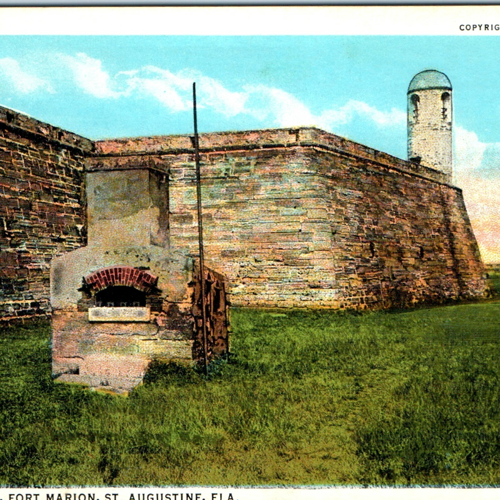 c1920s St Augustine FL Fort Marion Castillo San Marcos Hot Shot Oven Postcard c1920s St Augustine FL Fort Marion Castillo San Marcos Hot Shot Oven Postcard