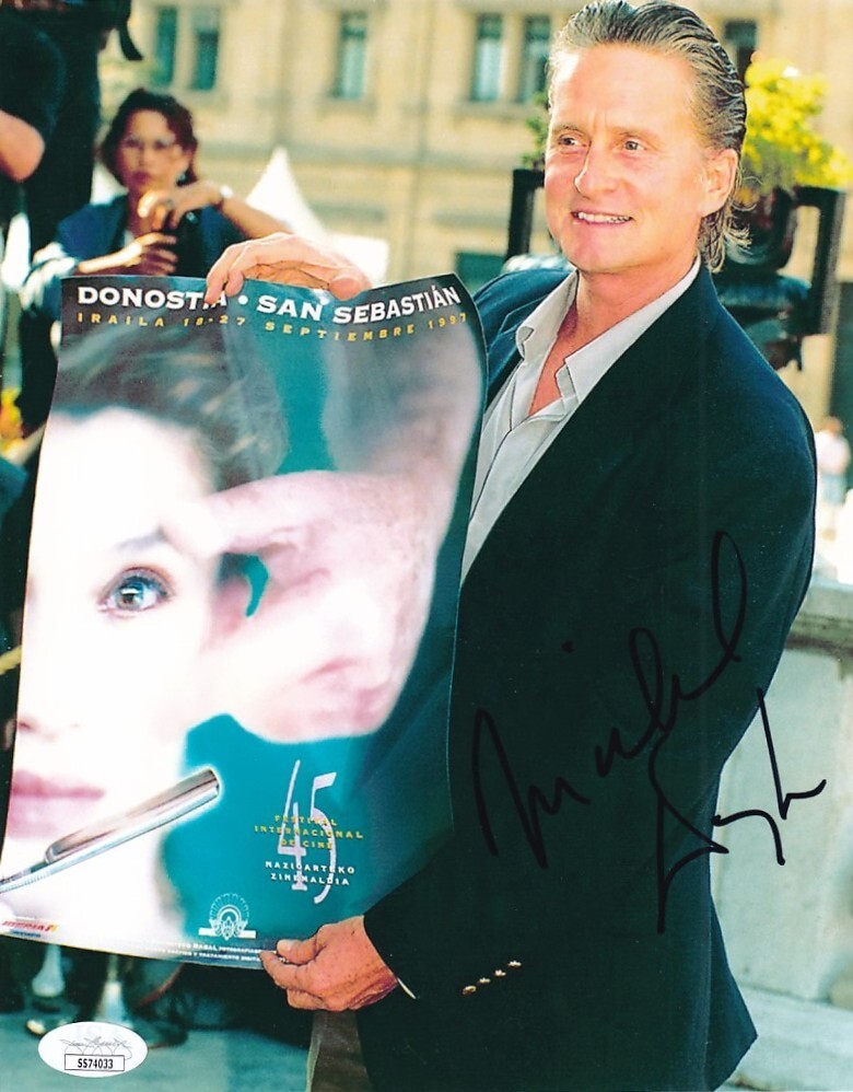 Michael Douglas autograph signed 1997 San Sebastian Film Festival 8x10 photo JSA