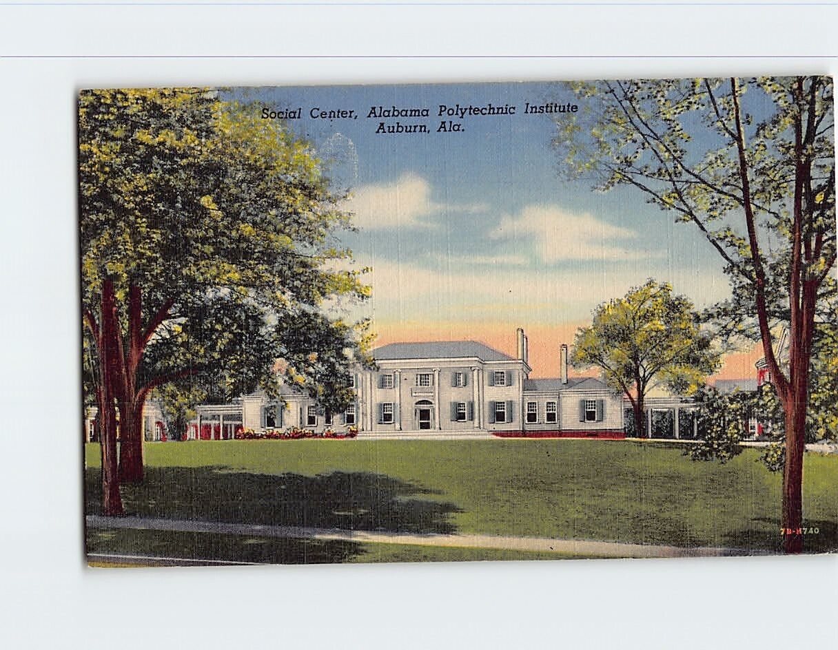 Postcard Social Center Alabama Polytechnic Institute Auburn Alabama USA