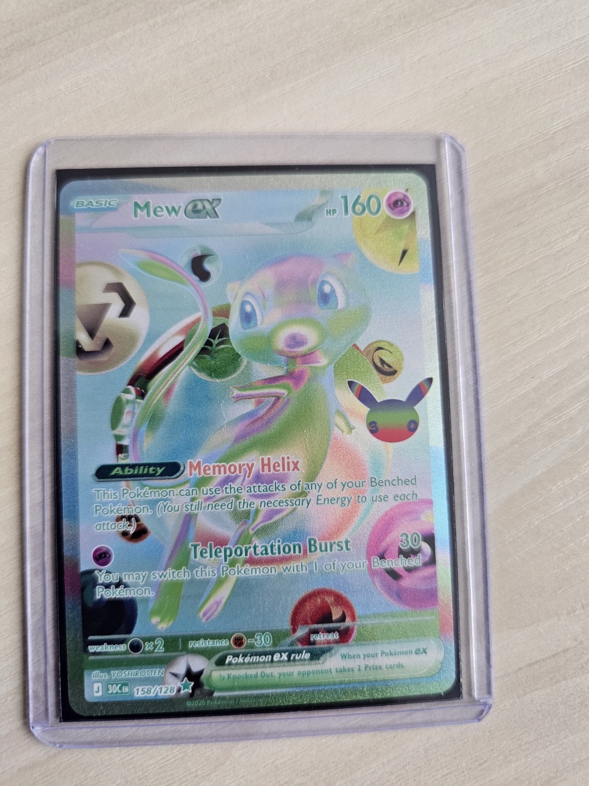 [NM] MEW ex #158/128 FUR FUTURISTIC RARE 30TH CELEBRATION POKEMON ENGLISH SET