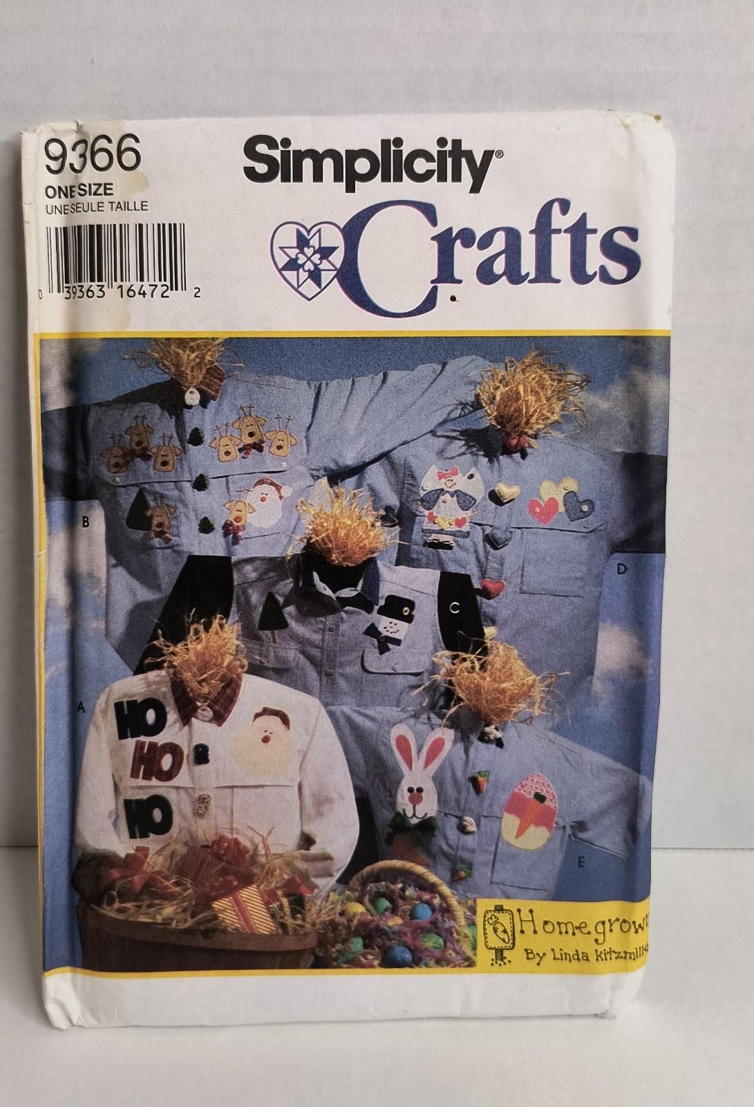 Simplicity 9366 crafts sewing pattern vintage Homegrown Designs Santa Rabbits
