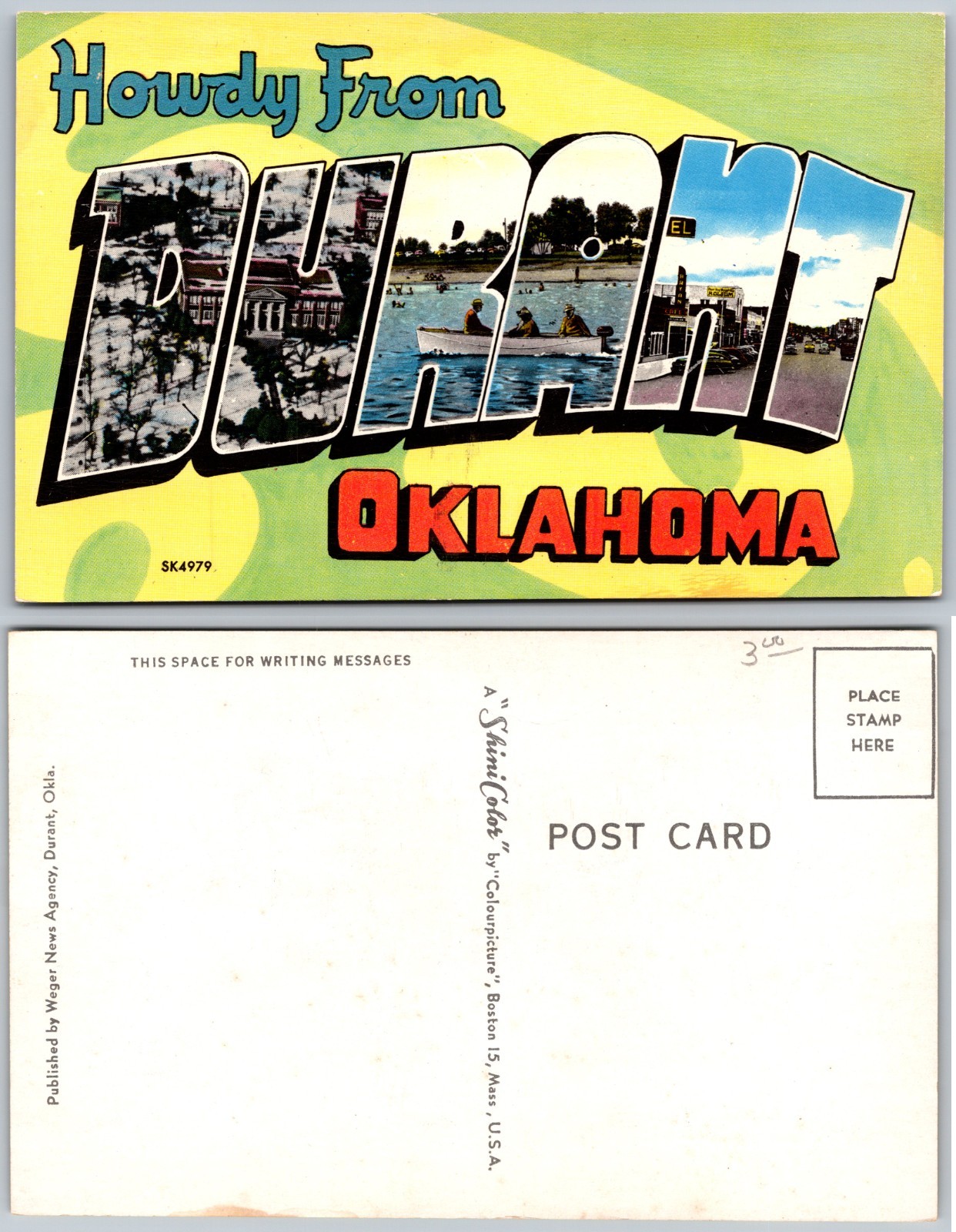 Durant Oklahoma Postcard