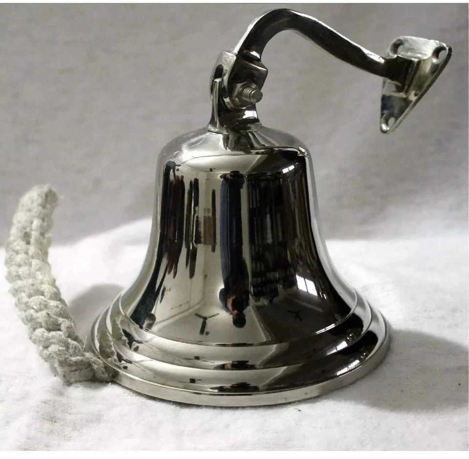 7 Inch Big Nautical Solid Brass Ship's Boat Bell Marine Maritime Wall Decor GIFT 7 Inch Big Nautical Solid Brass Ship's Boat Bell Marine Maritime Wall Decor GIFT