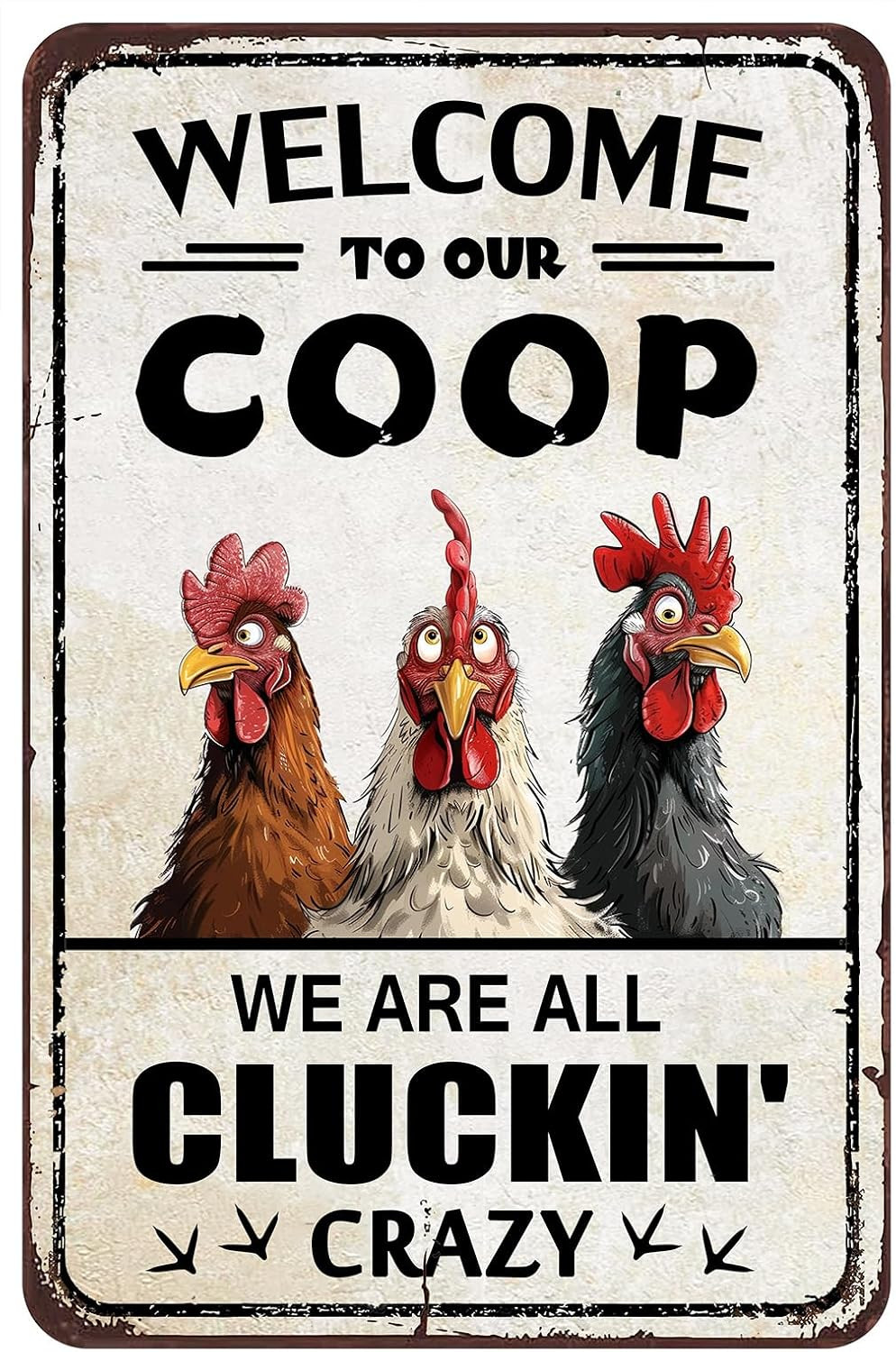 Funny Chicken Coop Metal Sign 12x8 In Rooster Decor Gift Funny Chicken Coop Metal Sign 12x8 In Rooster Decor Gift