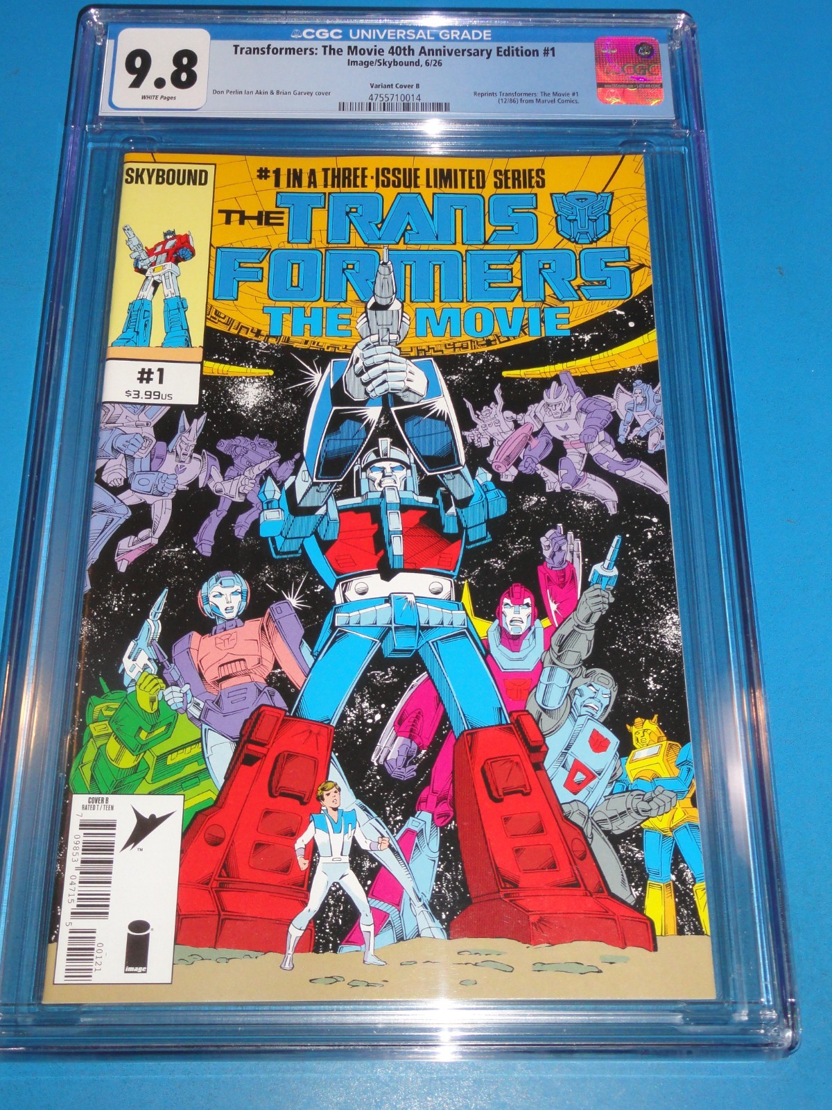 Transformers 40th Anniversary Movie Edition #1 Perlin Variant CGC 9.8 NM/M Gem