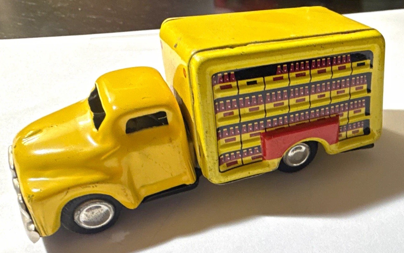 1950’s Vintage Coca-Cola Yellow Advertising Truck Made in Japan Soda Theme
