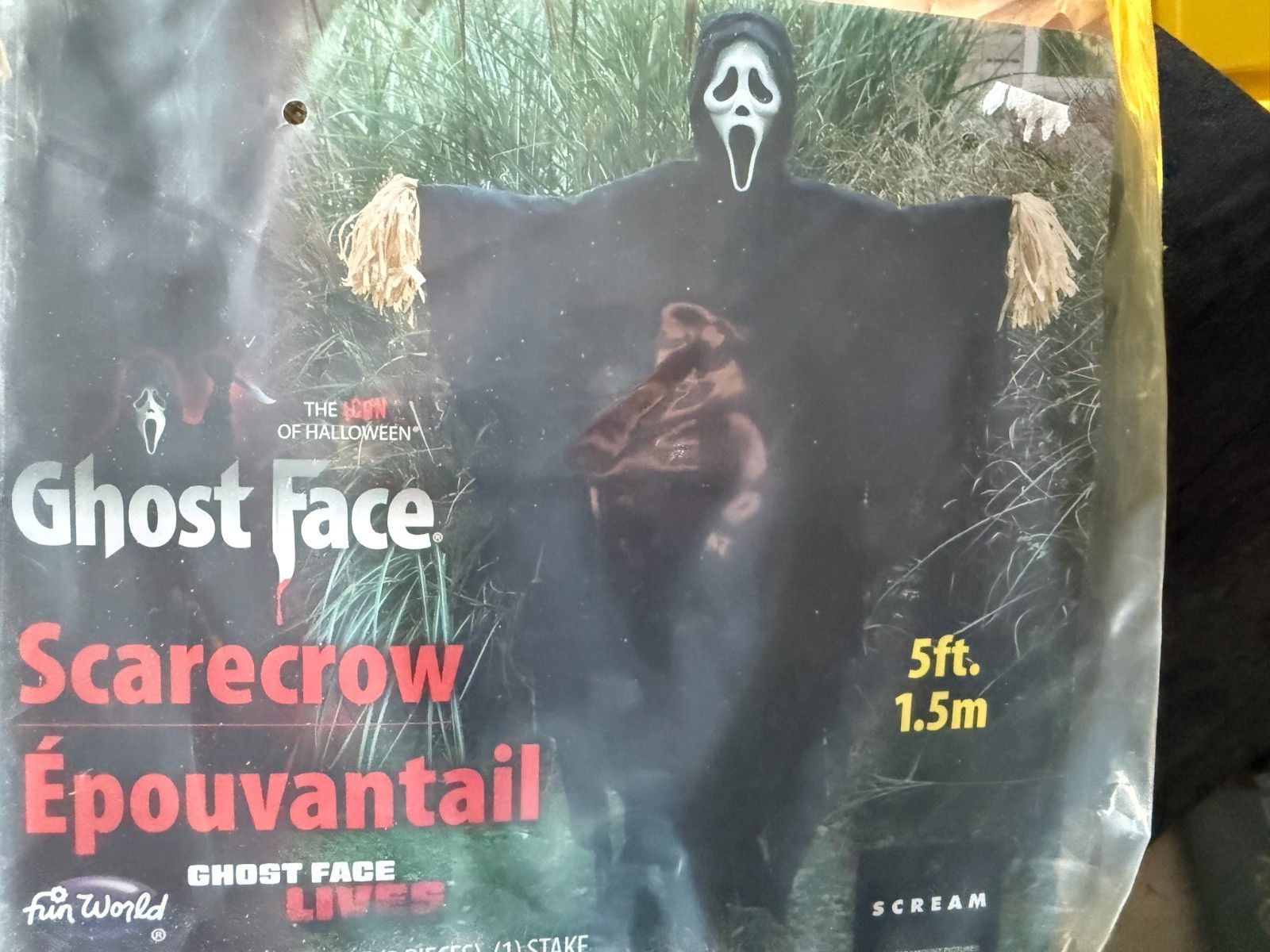 Ghost Face Scarecrow, Black, 60