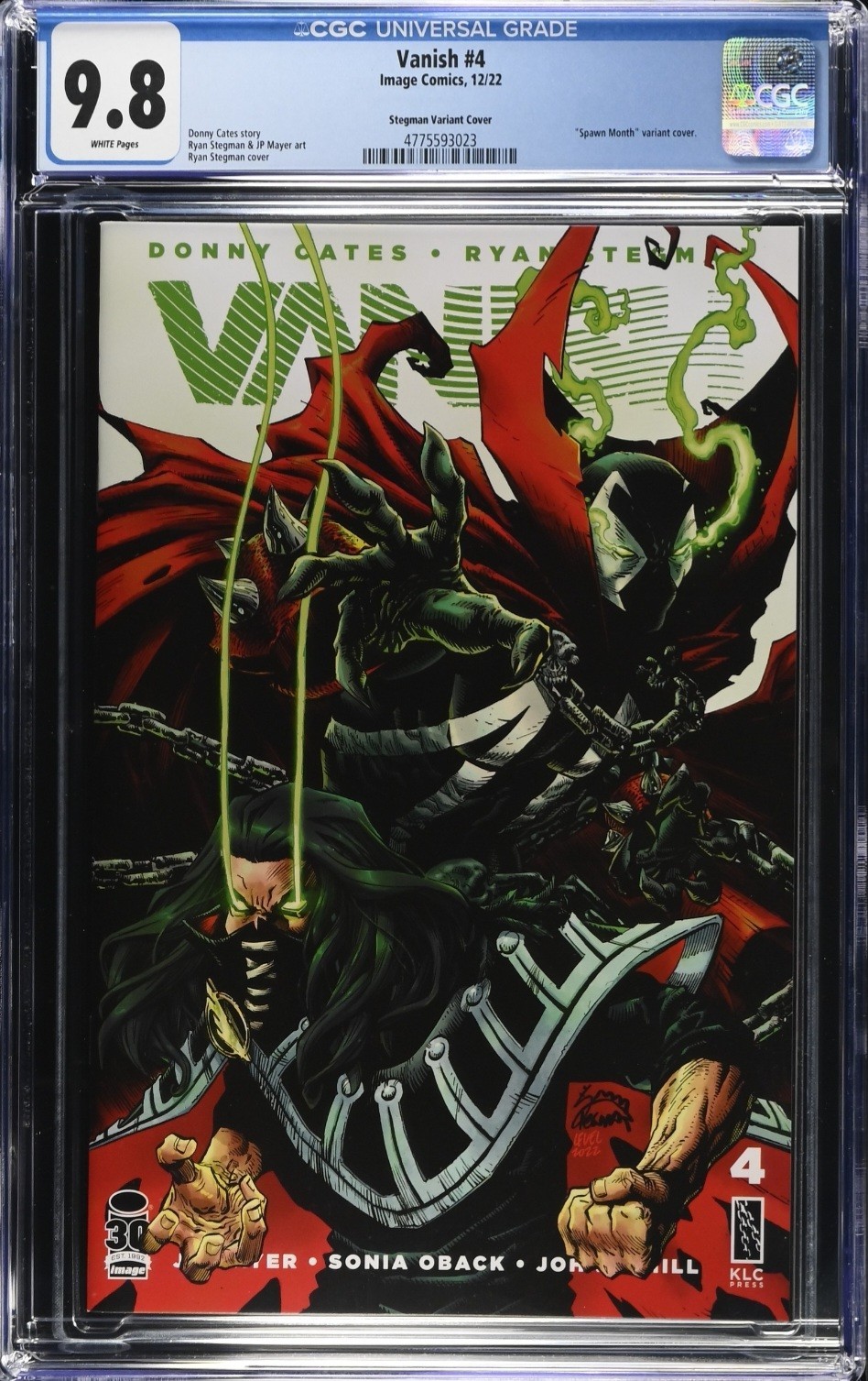 Vanish #4K Spawn Variant - 2022 - CGC 9.8 - Ryan Stegman