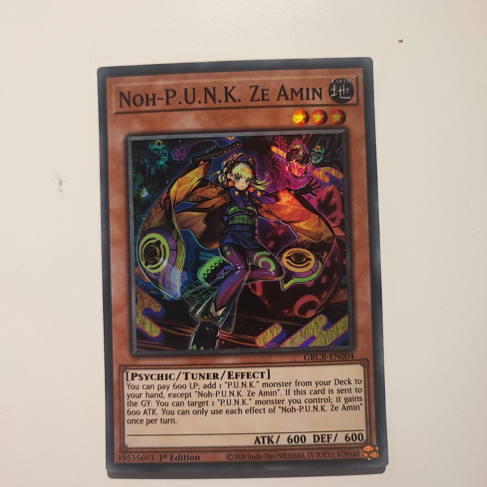 YuGiOh Noh-P.U.N.K. Ze Amin GRCR-EN004 Super Rare English NM 1st