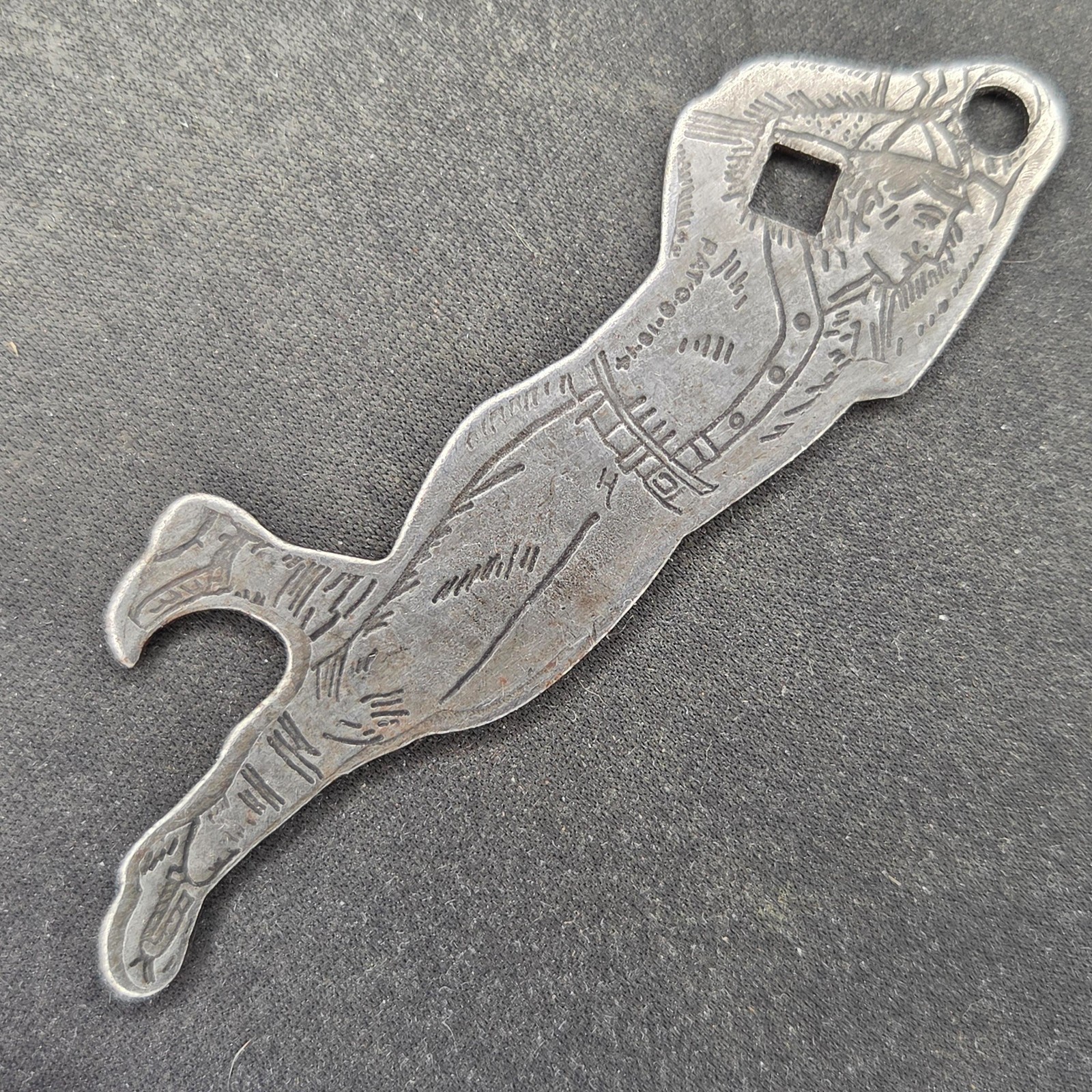 Canton City Ohio Bottling Co 1920s Coca Cola Baseball Player Bottle Opener A-9