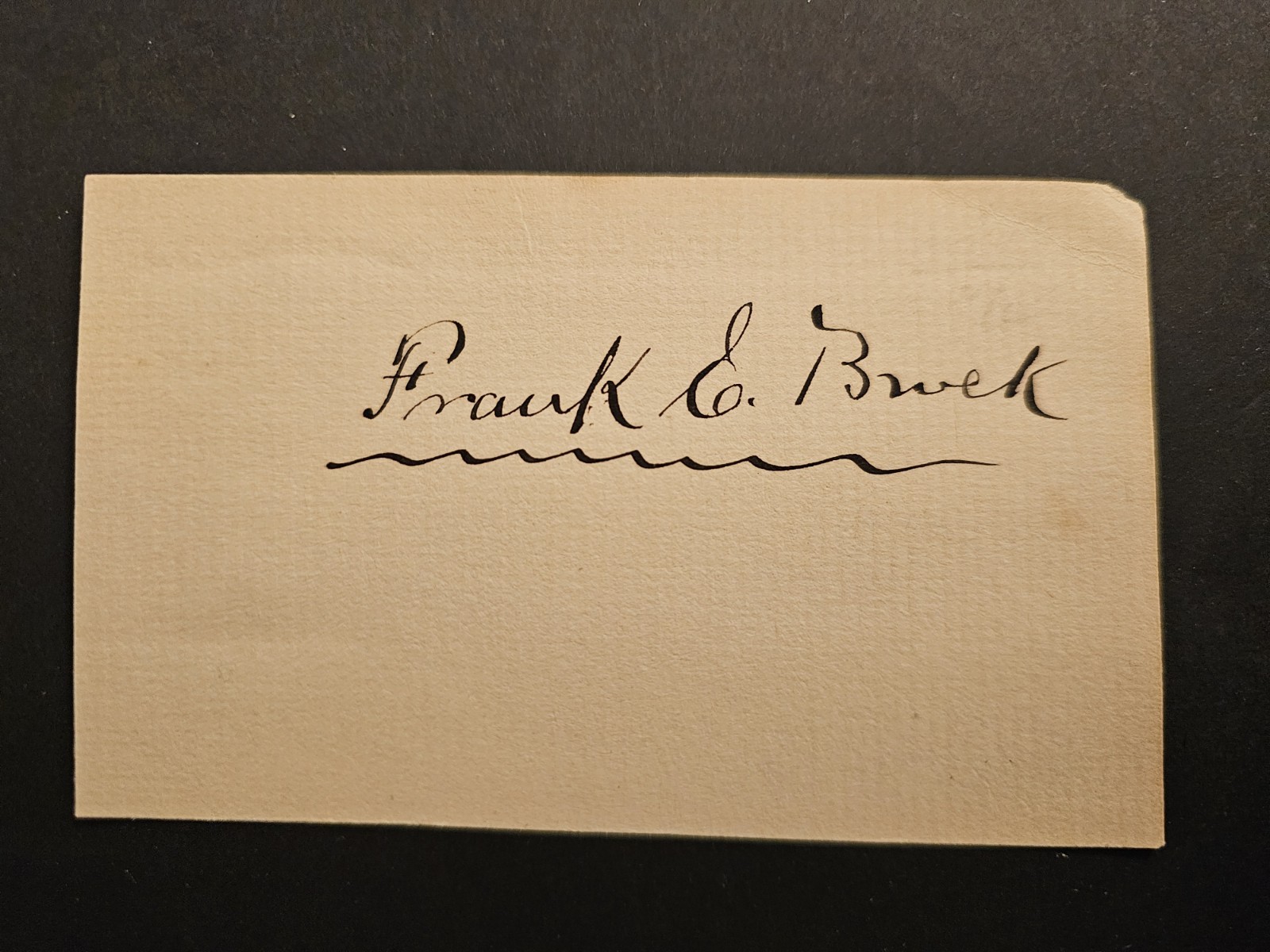 Frank Buck Signed Autograph Card – “Bring ’Em Back Alive” Explorer & Author