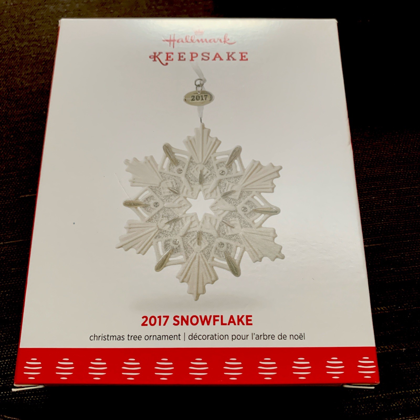 2017 Hallmark Keepsake Christmas Ornament - Snowflake White Porcelain 