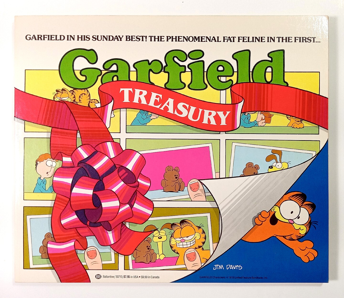 VTG Garfield Treasury Softcover Book (1982) Sunday Best 