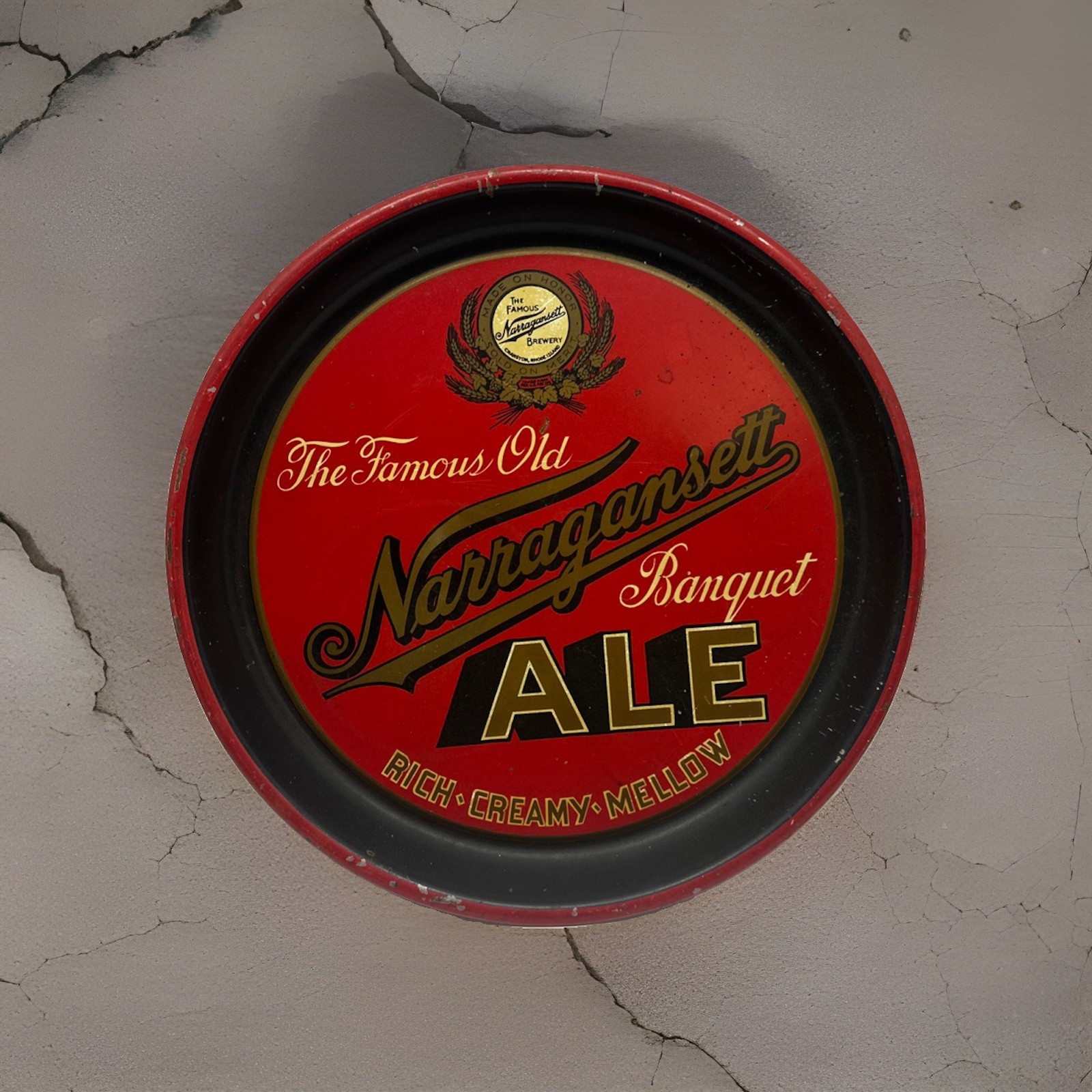 Narragansett Lager-Ale Vintage Early-Mid 20th Century Serving Beer Tray
