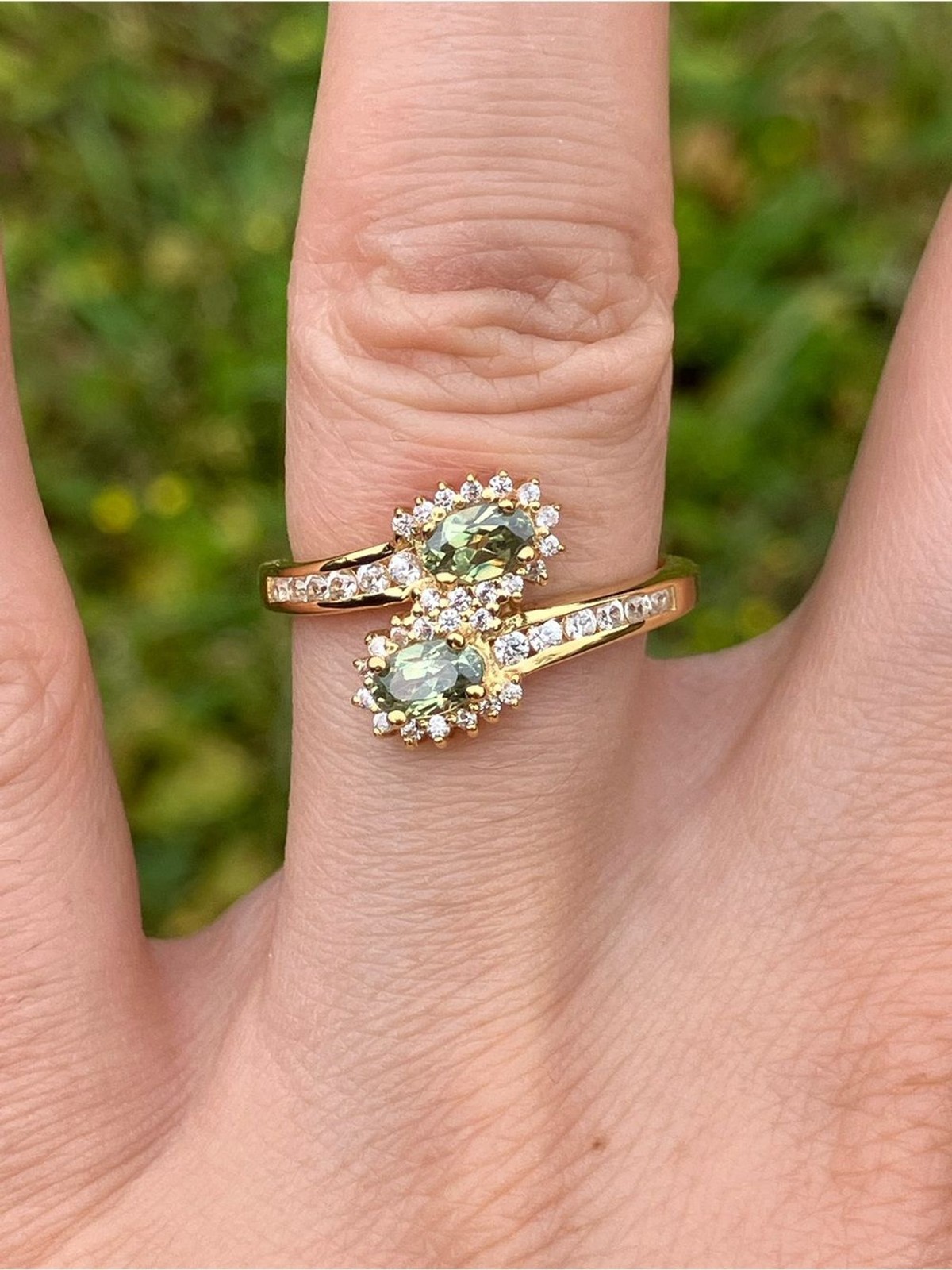 Rare Demantoid Green Garnet Ring Size 7