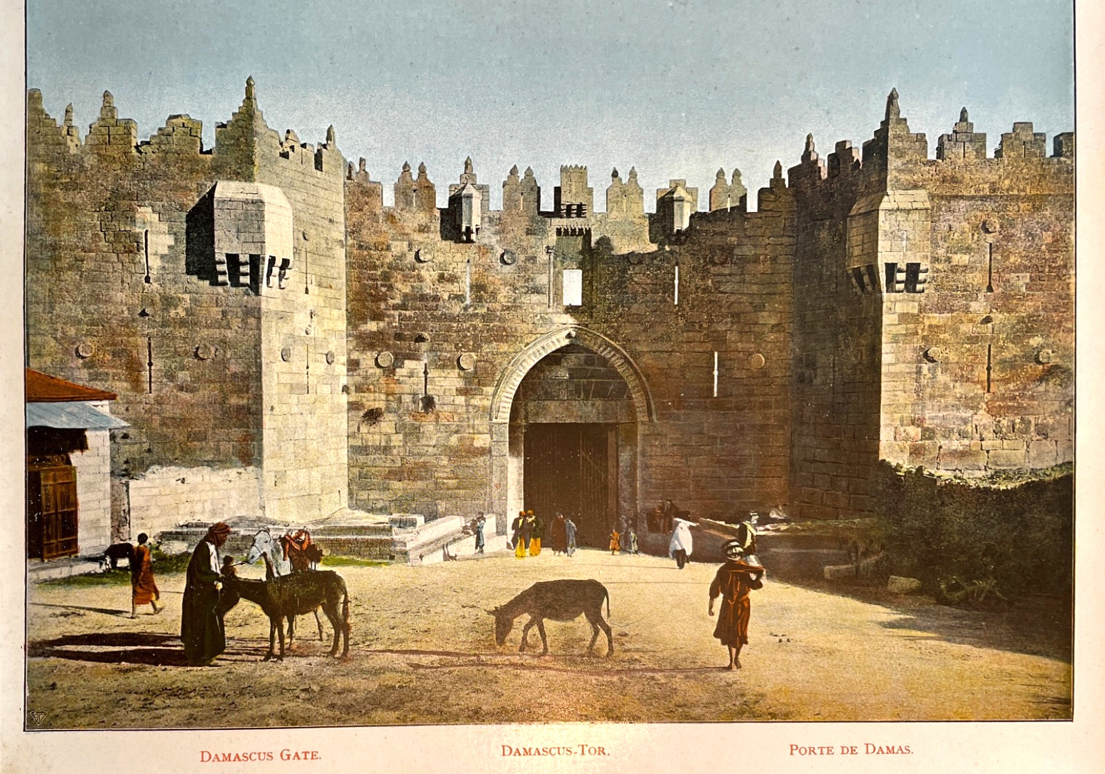 Antique Holy Land Album c1890 Pilgrims Gift Book Jerusalem 30 Color Plates Delux