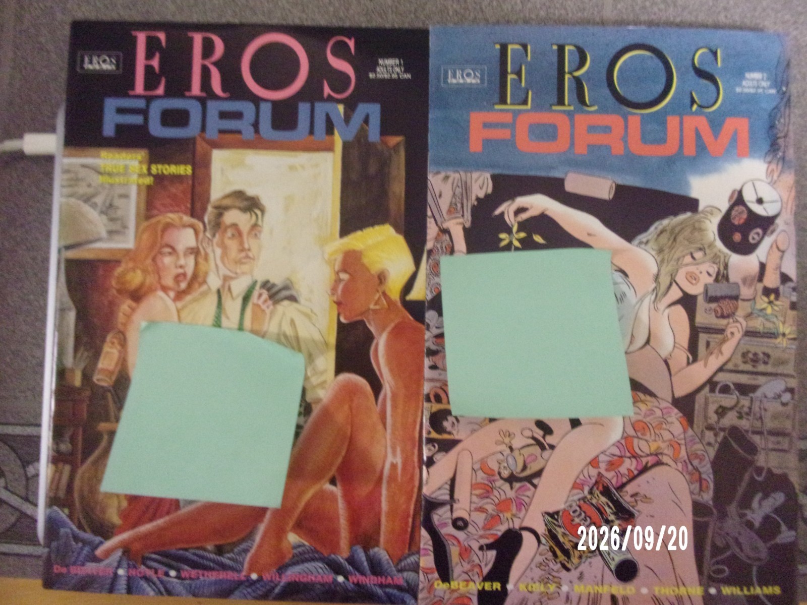EROS FORUM 1990 #1+#2 ALSO LOVE LETTERS #1+#2 VF+ OR BETTER SEXY STORIES ADULT EROS FORUM 1990 #1+#2 ALSO LOVE LETTERS #1+#2 VF+ OR BETTER SEXY STORIES ADULT