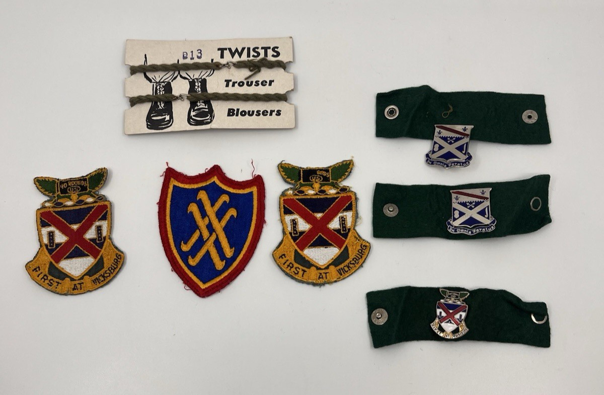 Vintage US Military Patch Pin Lot XV Corps Vicksburg 13th Infantry 321 Artillery