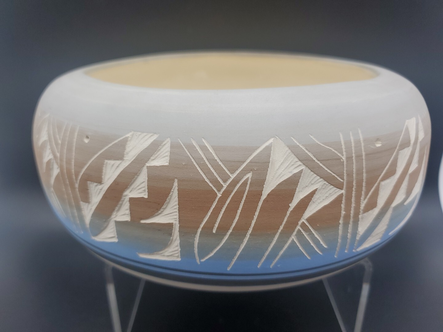 NATIVE AMERICAN INDIAN NAVAJO POTTERY Pot Planter Hand Made Bowl by Phillips