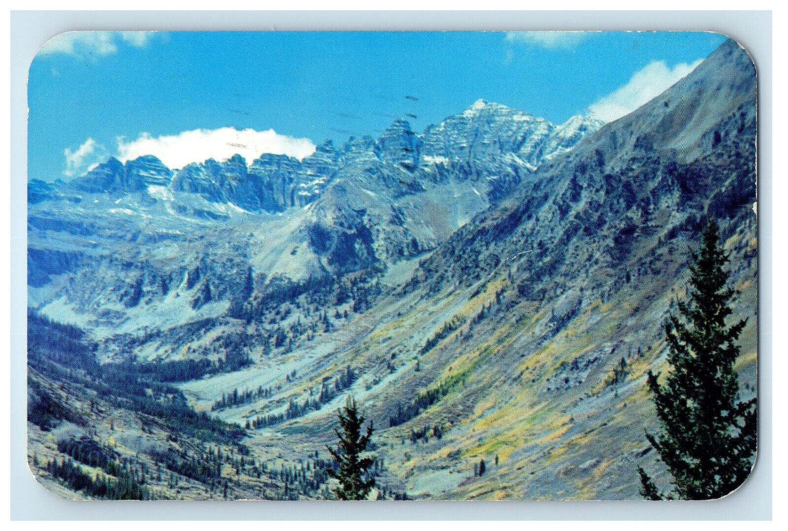 1955 Castle Peak in the Elk Range White River National Forest Aspen CO Postcard