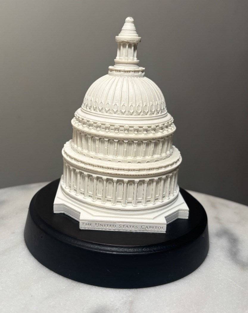US Capitol Dome Paperweight Marble Replica Model USCHS Historical Society⁠