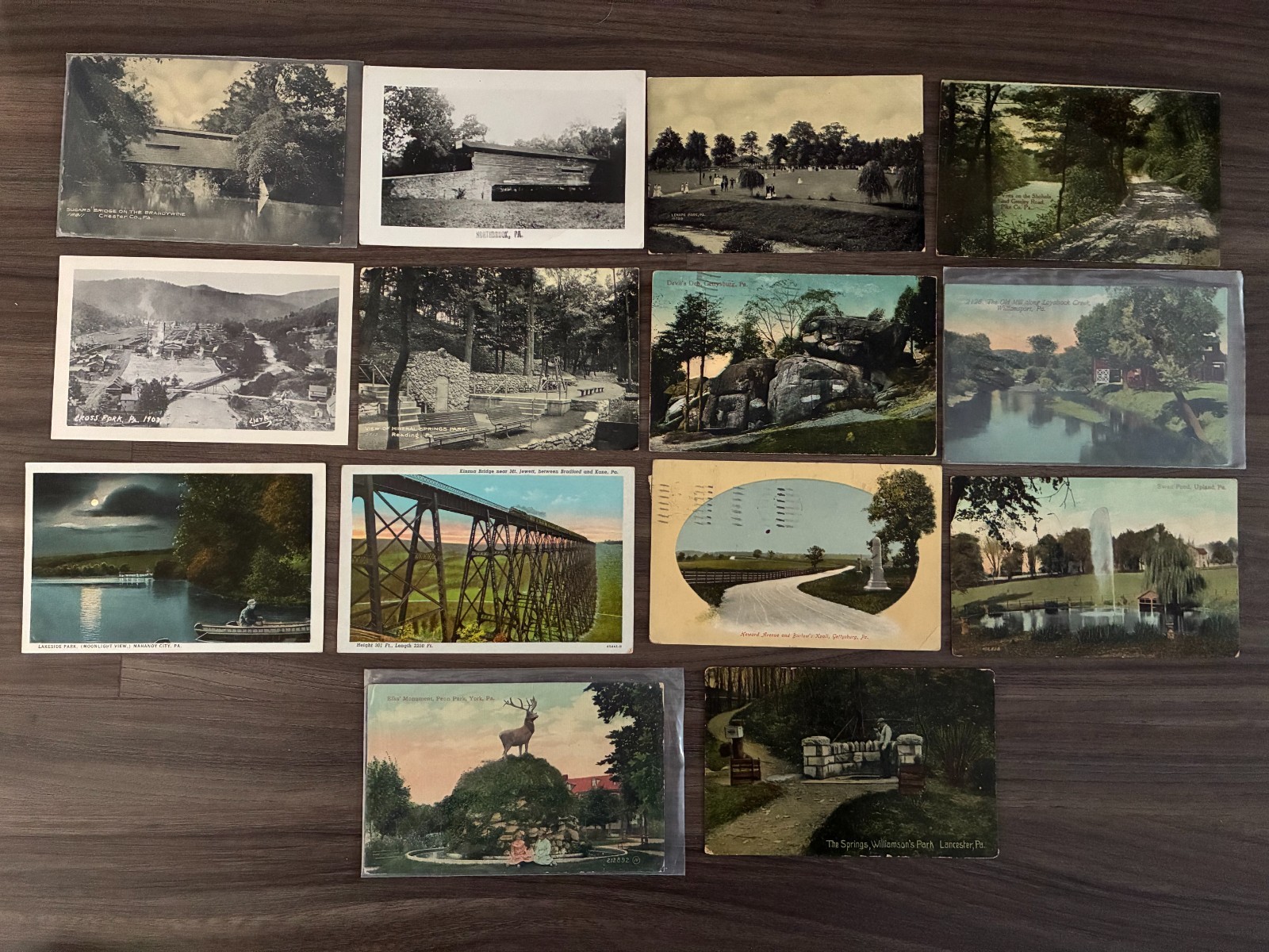 14 Vintage Original Lot Pennsylvania Pa Postcards