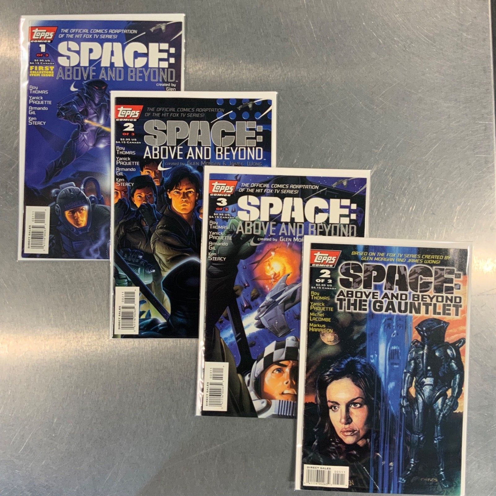 Space Above and Beyond #1-3 + The Gauntlet #2 Topps Comics Lot VF/NM 1996
