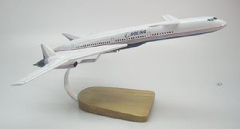 Sonic Cruiser Boeing Future Airplane Desktop Wood Model Replca SML 