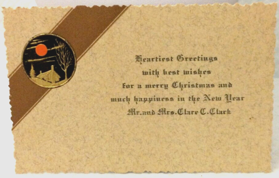 SHREVEPORT, LA. MERRIEST GREETINGS- Personalized Card Mr. & Mrs. Clare C. Clark