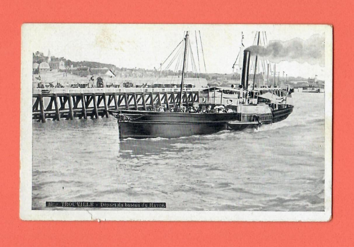 OCEAN SHIP TROUVILLE VINTAGE POSTCARD 2246
