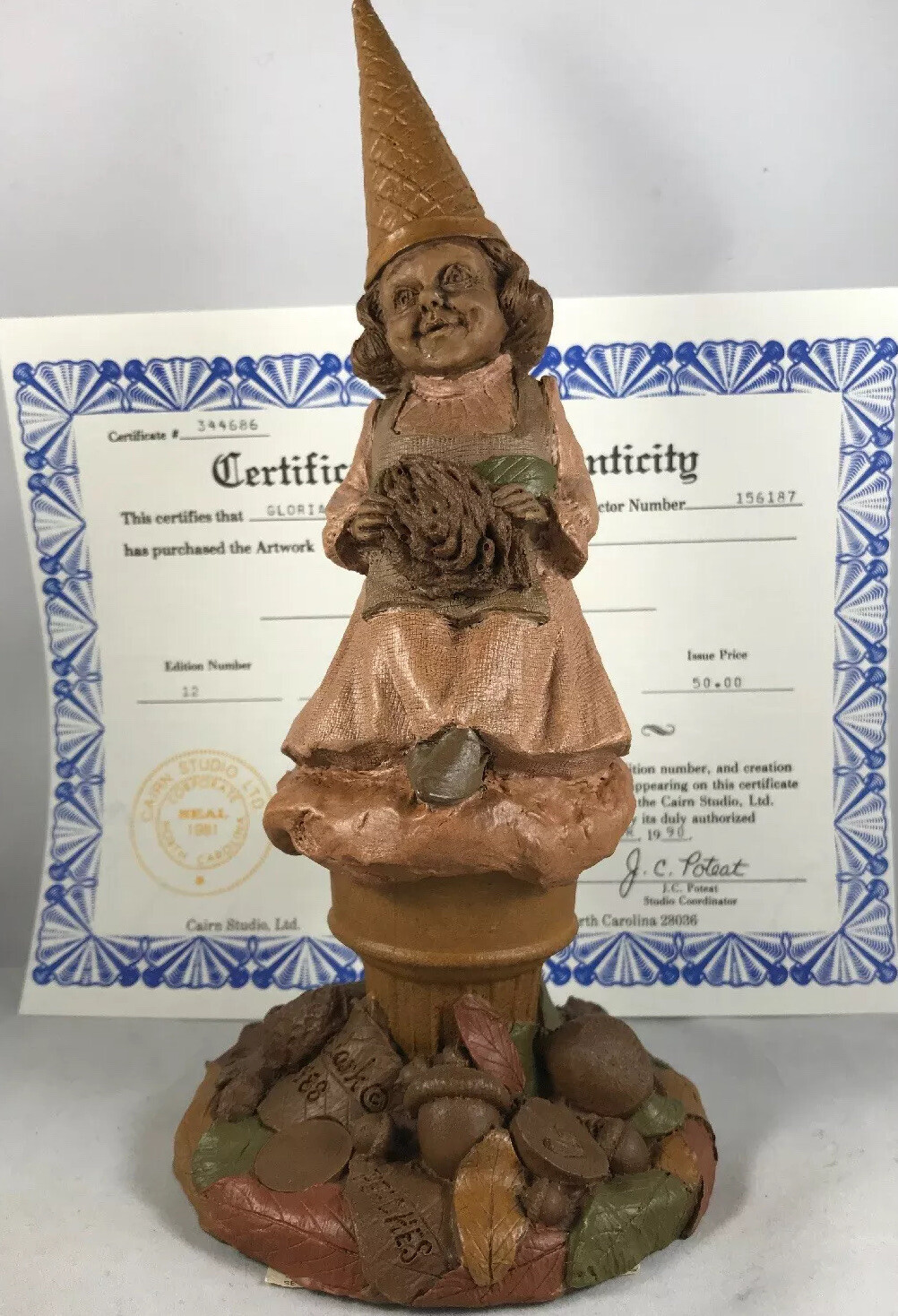 PEACHES-R 1988 Tom Clark Gnome Cairn Studio Item #5039 Ed#12