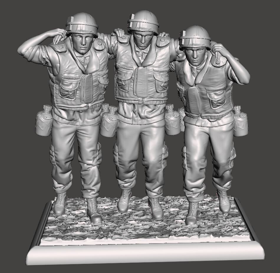 American Soldiers In Vietnam Scale 1:6 Color White 3D printed model kits DIY