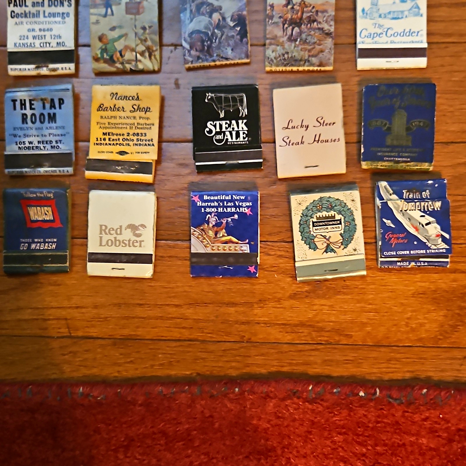 Vintage Advertising Matchbook Lot Red Lobster Harrah\'s Las Vegas Cape Codder