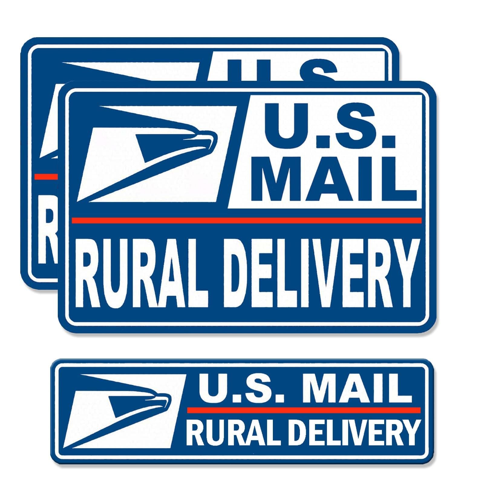 3 PCS Mail Delivery Driver Car Magnets Rural Delivery Carrier, Reflective Cau...