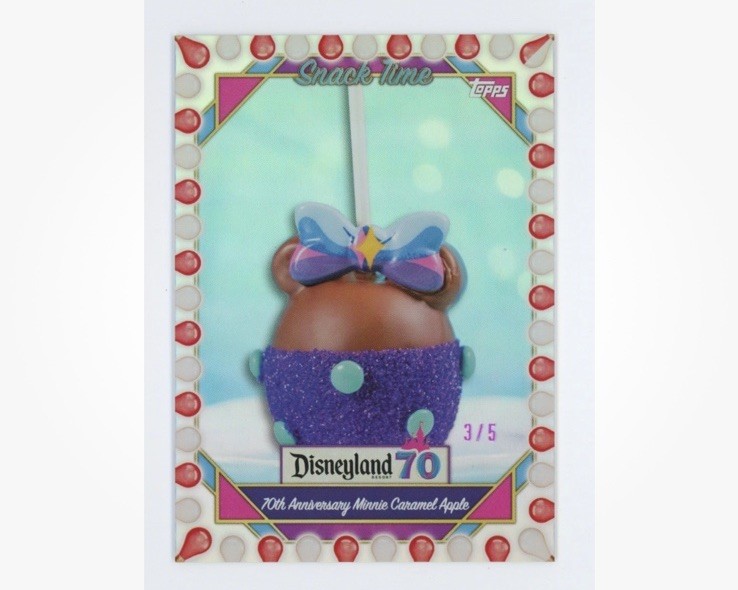 Minnie Caramel Apple Red White Bulb /5 2025 Topps Disneyland 70th Anniversary SP