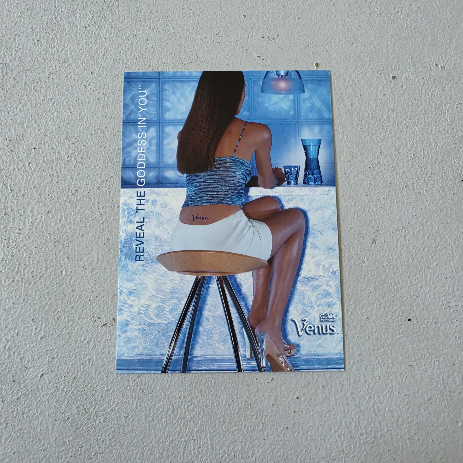 Venus Gillette For Women Reveal Goddess in You Model Woman Postcard Advertising