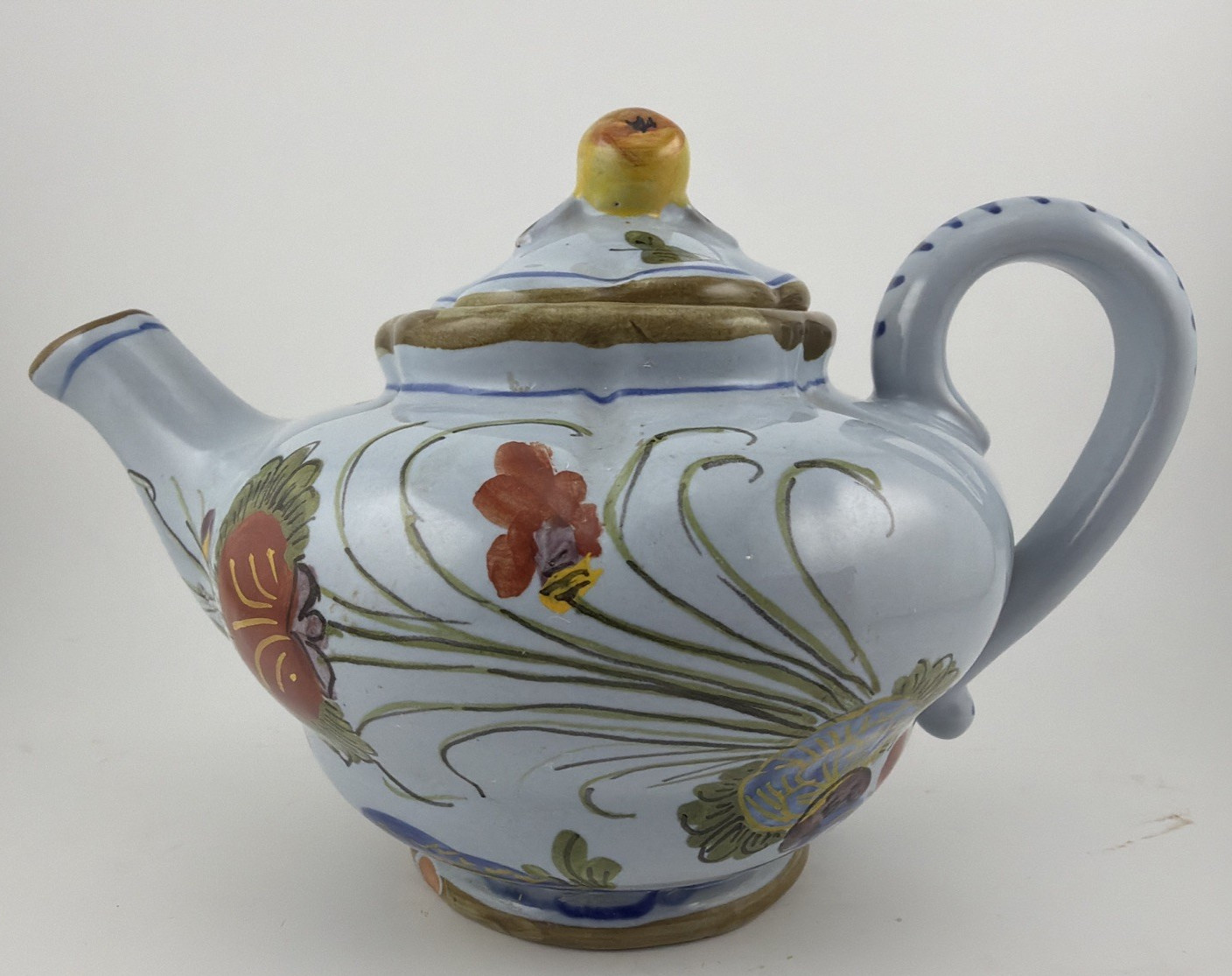 Vintage Cantagalli Factory Italy Hand Painted Tea Pot Floral Design 4 1/2 Vintage Cantagalli Factory Italy Hand Painted Tea Pot Floral Design 4 1/2