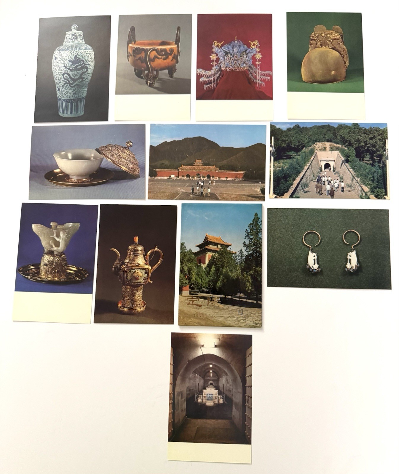Vintage 1979 Postcards Dingling China Set Of 11 With Postcard Pouch