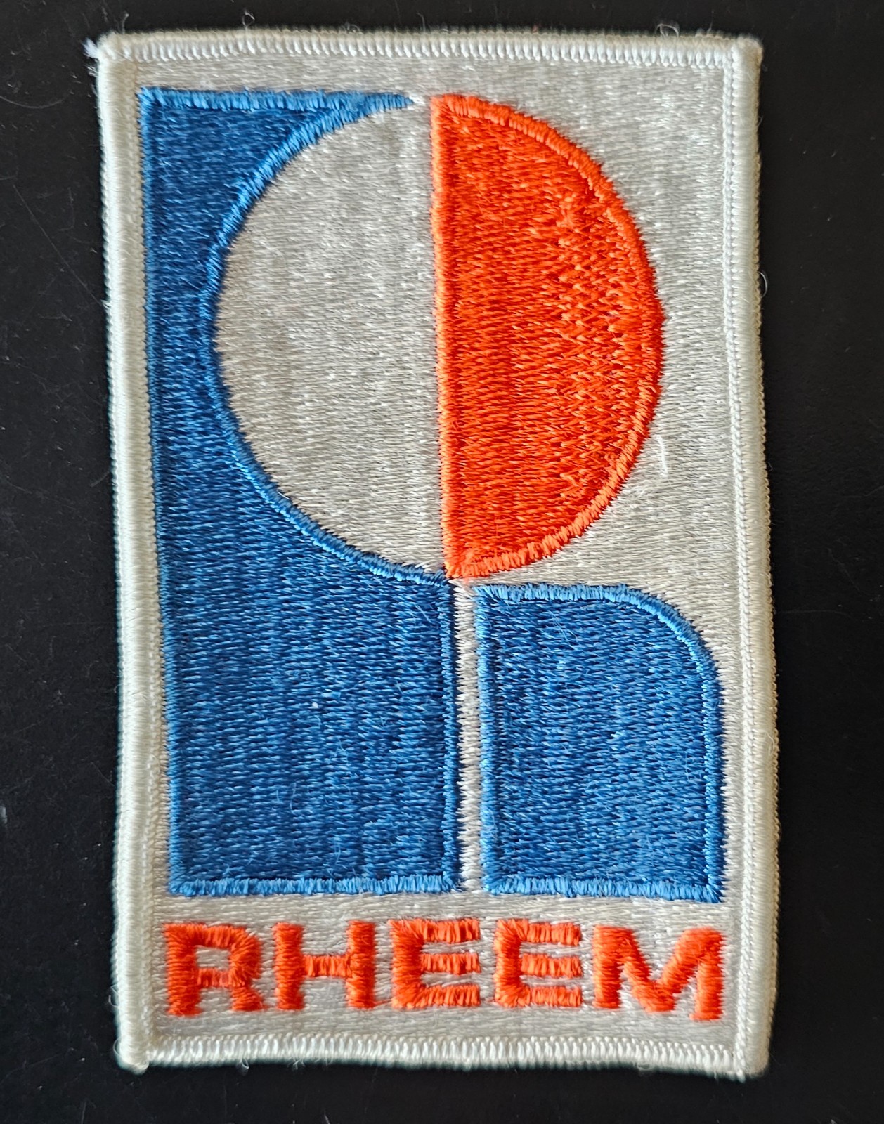 VINTAGE RHEEM EMBROIDERED LOGO HVAC HEATING UNIFORM PATCH