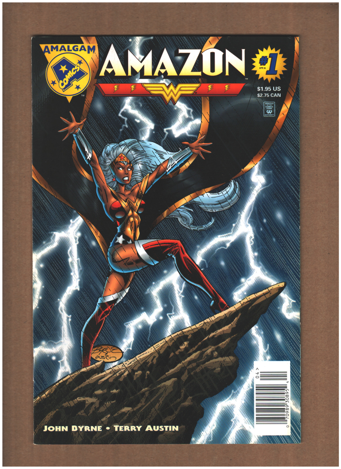 Amazon #1 Newsstand Amalgam Comics 1996 STORM WONDER WOMAN John Byrne VF/NM 9.0