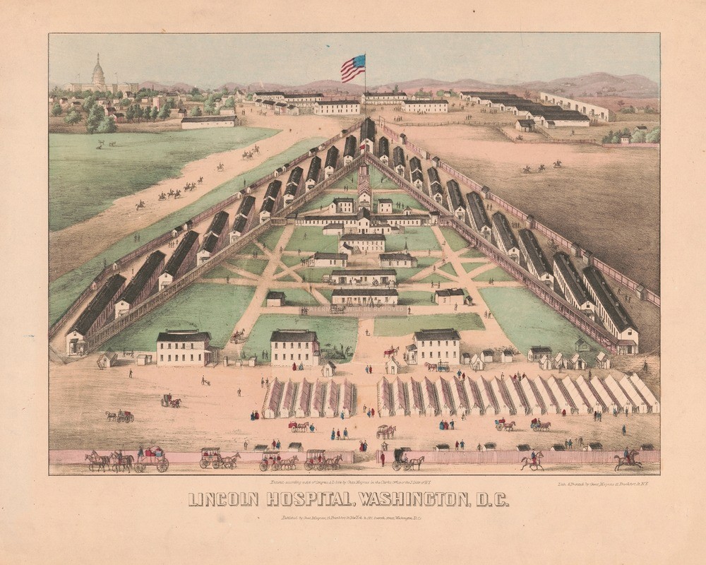 Lincoln Hospital Washington DC 1864 8x10 Print HT5134945