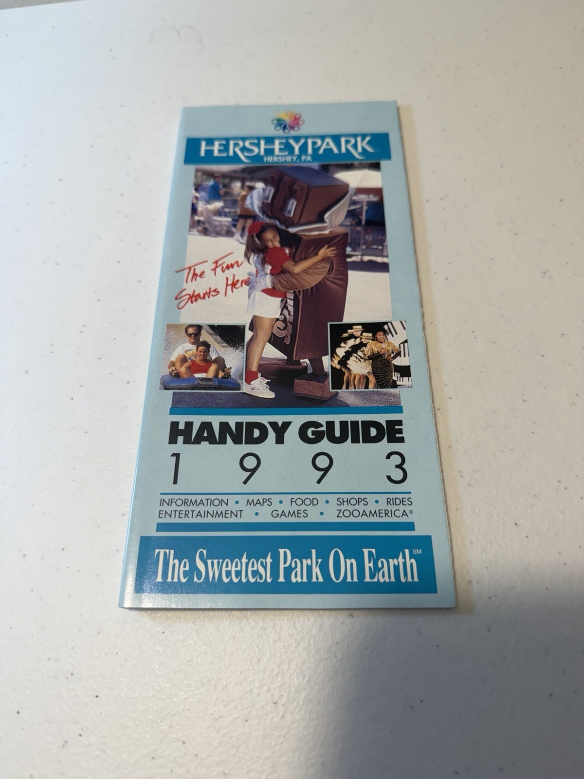 Hersheypark 1993 Park Map Guide Map Amusement Park