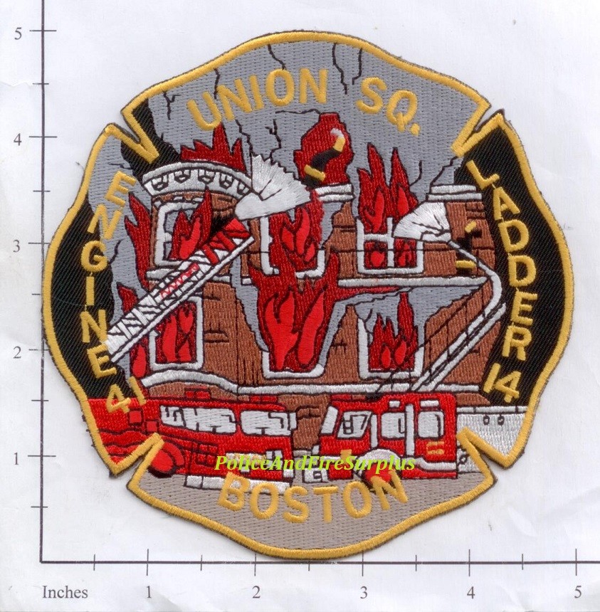 Massachusetts - Boston Engine 41 Ladder 14 MA Fire Dept Patch - Union Square